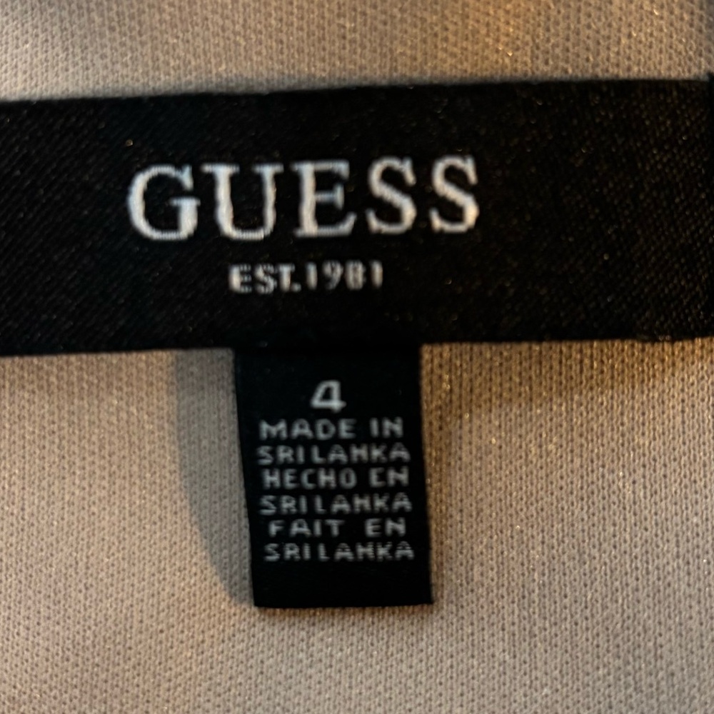 Guess Black and Tan Floral Lace Midi Dress Medium - Picture 2 of 10